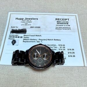 Fossil Chelsey Multifunction Black IP Stainless Steel Women’s Watch NEW BATTERY
